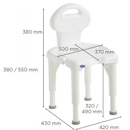 I FIT 9781E INVACARE adjustable shower stool for the elderly