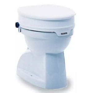 Invacare Rialzo per WC con Coperchio Aquatec 90 - Rialzo WC per Disabili e Anziani - Rialzo Water Resistente e Comodo